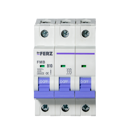 FMB-B 6kA 3P 10 х-ка B Автоматический выключатель